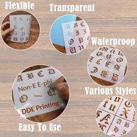 Reusable Gothic Calligraphy Template 6-Pack Durable Old English Lettering for DIY Projects