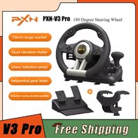 New Pxn V3 Pro Game Steering Motor 180 Rotation Usb Wired Gamer Steering Wheel Controller Wheel Vibrating For Pc/Ps4/Xbox Series