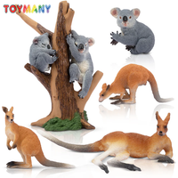 7Pcs Simulation Wildlife Animal Model Toy Mini Koala Kangaroo Figures Dolls Action Figurines Toys for Children Set Gift
