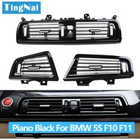 LHD RHD Piano Black Front Air Vents AC Outlet Panel Chrome For BMW 5 Series F10 F11 F18 520i 523i 525i 528i 535i