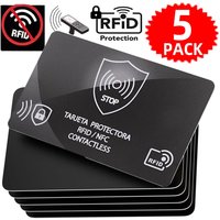 5/1Pcs RFID Blocking Card NFC Bank Debit Blocker Credit Card Protector Identity Theft Prevention for Passport Travel Security