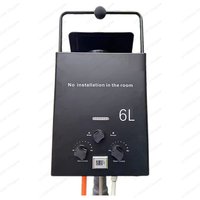 Mobile RV water heater 6 liters outdoor camping portable water heater vertical gas water heater