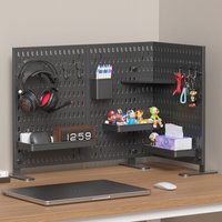 No Drill Desktop Pegboard Rack Gaming Room Organizer For Controllers Headphones Switch Figurine Stationery Storage