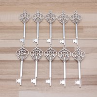 IFOCUS 10pcs/Lot Key Charms For DIY Jewelry Making Zinc Alloy 22x69mm/0.87x2.72inch