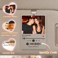 Acrylic Transparent Keychain Spotify Photo Customized Items Music Song Code Text Personalized Frame Car Bag Charm Key Ring
