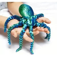 17cm 3D-Printed Flexible Octopus | Aquarium & Office Desk Decor