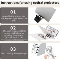 Reflective Mirror Equipped Optical Drawing Board Artists and Beginners Easy Design Creation