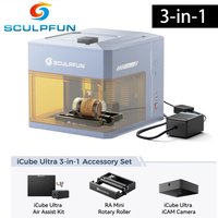 SCULPFUN iCube Ultra iCam Camera + RA Mini Rotary Roller + Honeycomb Air Assist 3 in 1 Accessory Kit