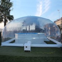Outdoor commercial transparent inflatable pool cover swimming pool dome tent with customized design size color shape available