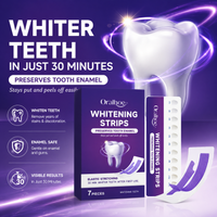 Purple Teeth Whitening Strips 30 Minutes Oral Cleaning Removal Gel Improve Dental Yellowing Oral Care, for With Shade