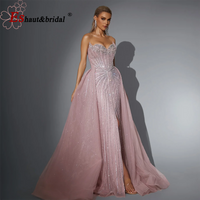 Eshaut&Bridal Luxury Dubai Beaded Mermaid Evening Dress for Women with Tulle Overlay Formal Prom Wedding Party Gown Customized