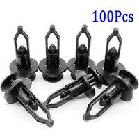 100 stücke 9mm Auto Stoßstange Hintere Abdeckung Push-typ Clamp Schwarz Kunststoff Feste Clip Befestigungen Für Toyota 52161-16010