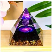 1PC Amethyst Crystal Ball Pyramid Raw Stone Homeopathic Home Decoration for Stress Relief And Wealth Attraction