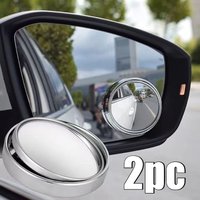 Car Rearview Mirrors, Vehicle Reversing Auxiliary Small Round Mirrors, Wide-View Blind Spot Diagonal Rearview Mirrors for Revers