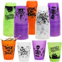 Gobelets à boire pour Halloween, 8 à 24 pièces, crâne Boo, tasse de jus en plastique pour Cocktail, fête d'halloween, fournitures de décoration de Table à domicile