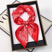 Retro Paisley Print Designer Scarf Women 70x70cm Silk Scarves Luxury Hip-hop Hijab Bandana Neckerchief Shawl Hair Band