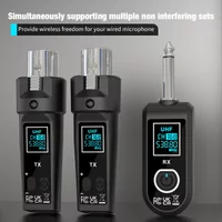FUHAM SO-88 Wireless Microphone Converter, XLR Transmitter and Receiver System, Converts Wired Dynamic Microphones to Wireless