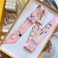 New Sky Blue Temperament Small Ribbon Versatile Scarf Headband Women's Hair Tie Bag Twill Silk Scarf Handle Ribbon 5*90cm