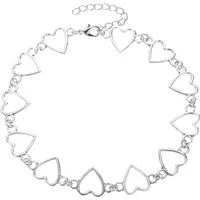 SUMENG 2025 New Hollow Korean Sweet Love Heart Choker Necklace Statement Cute Bicolor Jewelry for Women Gifts