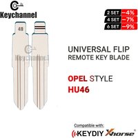 10PCS HU46 Universal Car Key Blade YM28 KD Key Blank for Opel Vauxhall Corsa Astra Vectra Signum for Xhorse VVDI KD Remote 68#