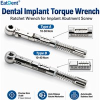 Dentaler Drehmomentschlüssel aus Edelstahl für Implantate, 10-50 Ncm, hohe Präzision, mit Aufsätzen für Zahnärzte, chirurgische Zahnmedizinische Werkzeuge