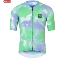 AliExpress FANTISH Summer Men's Road Cycling Clothing Breathable Outdoor Sports Clothing Lightweight Moisture Wicking Fabric Bicycle Set