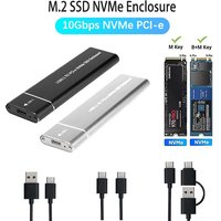 USB3.1 M.2 NVME SSD Enclosure Mobile Case Supports NVME Protocol To Type-C Solid Metal External Hard Disk Case Laptop Phone SSD
