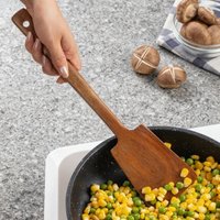 new Long Handle Wooden Spatula Heat-Resistant Cookware Wooden Cooking Utensil Anti-Scalding Non-Stick Pan Utensil Home Kitchen