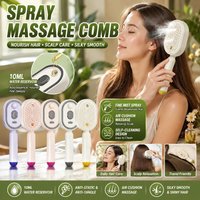 Electric Spray Air Cushions Massage Comb Detangling Brush With Sprayer And Red Light Therapy For Scalp Massage Daily Hair Care