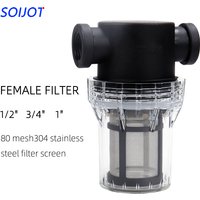Garden Watering Filter 1/2'' 3/4'' 1'' Plastic Irrigation System Impurity Prefilter Aquaculture Household Water Pipe Filter