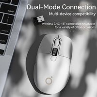 EWEADN Wireless Silent Gaming Mouse, Mini Dual Mode BT/2.4G, Type-C Rechargeable, for Laptop/Desktop Office & Casual Gaming