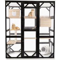Large Catio Outdoor Cat Enclosure Window 73 H Walk-in Cat House Kitty Cage for Multiple Indoor Outdoor Cats Outside Patio with