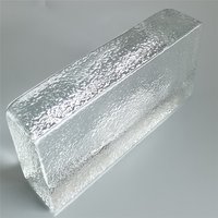 Transparent Solid Crystal Glass Brick Block For Architectural Decoration Wall Tempered Glass Block