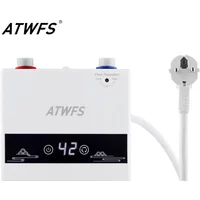ATWFS natychmiastowy podgrzewacz wody 220V 4600W przenośne grzejniki elektryczne do łazienki prysznic z gorącą wodą i ogrzewanie domowej kuchni