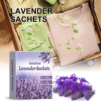 Lavender Sachets for Closet Freshener Natural Air Purifying Bags with Long Lasting Floral Scent Deodorizer for Drawer Car 10 Pcs