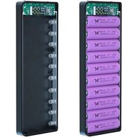 10X 18650 Power Bank Case Battery Holder Dual USB Type C Charge Shell For iPhone Xiaomi Huawei 8X 18650 Battery Case Storage Box