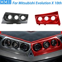 For Mitsubishi Lancer EVO X 10th 2008-2015 Carbon Fiber Co-pilot Dashboard Gauge Pod Panel Cover Trim Car Interior Accessories