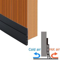 1m Under Door Draft Stopper Weatherstrip 5 Colors Flexible Silicone Rubber Sealing Strip Self-adhesive Window Gap Acoustic Tape