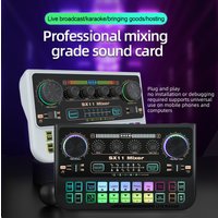 FUHAM SX11 Audio Interface Sound Card 48V Power Live Streaming Recording Podcast Studio for YouTube Computer/Phone Sound Card