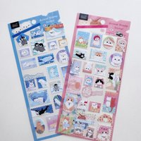 1 pc/4 pcs Nekoni Animals Stamp Stickers Scrapbooking Diy Journal Cute Sticker Sheet Stationery Decor School Gift