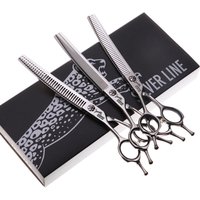 JP440C high-end 7 inch professional dog grooming scissors left handed curved thinning shears for dog animal hair tijeras tesoura