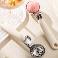 4.8X19cm Professional Ice Cream Scoop Anti Slip Rustproof Stainless Steel Shovel Spoon For Melons Watermelon Fruit Sundae Cookie