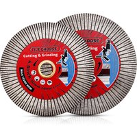 Casaverde 4.5"-5" Tile Diamond Blade Turbo Porcelain Diamond Disc Cutting And Grinding for Ceramic Porcelain Tile Granite Marble