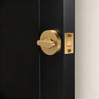DOOROOM Solid Brass Black Door Lock Identification Marker Privacy Protection Silent Smooth Operation Versatile Bathroom Lock