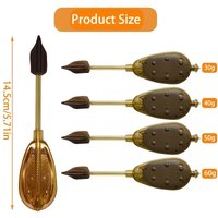 YOTO Carp Fishing Method Feeder, 30G-60G Long Handle Long Cast Bait Cage, Zinc Alloy Quick Lead Change with Bait Mould
