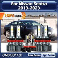 LED Headlight 60000LM Plug & Play Auto Head Lamp 6000K White 12V Fog Lights For Nissan Sentra 2013-2018 2019 2020 2021 2022 2023