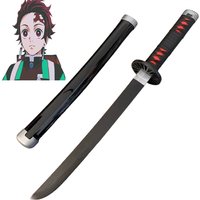 Demon Slayer Cosplay Kamado Tanjirou 24inch Bamboo Assembled Katana Kimetsu no Yaiba Tokitou Muichirou 60cm Model Sword