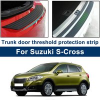 For Suzuki S-Cross Anti-Scratch Rear Bumper Guard Trunk Door Sill Plate Protector Rubber Mouldings Trim Cover Strip Car Parts