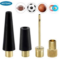 1 Set Bicycle Presta Schrader Valve Adaptor, Brass Bike Pump Adapters, Ball Pump Needle, Balloon Inflatable Toys Nozzle Inflator