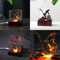 Anime Resin Night Light LED Decorative Bedroom Desk Decor Creative Interior Glowing Craft